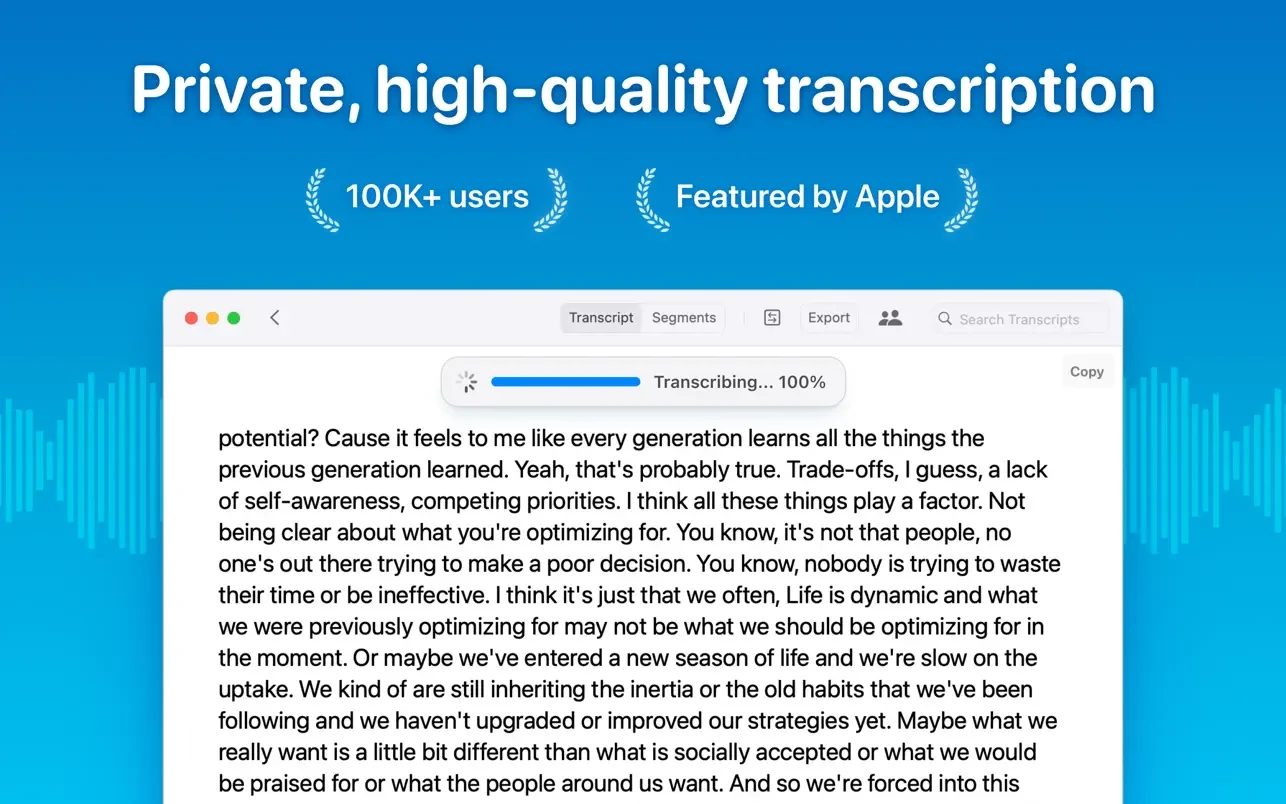 Whisper Transcription screenshot 1
